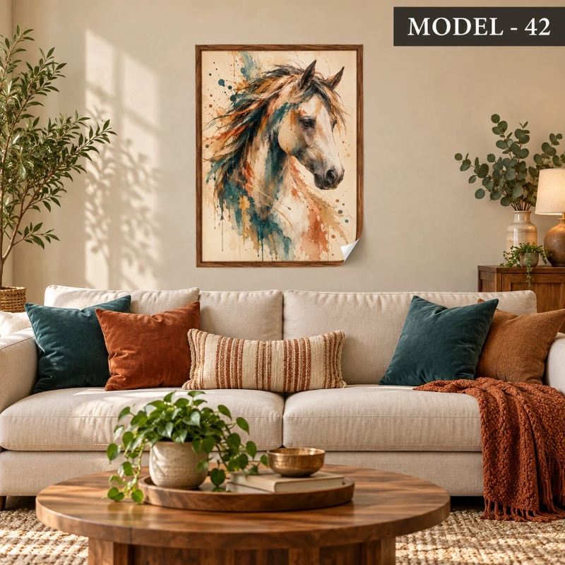Statik Tutunma Özellikli Tablo - Poster Hayvan (Model-42)