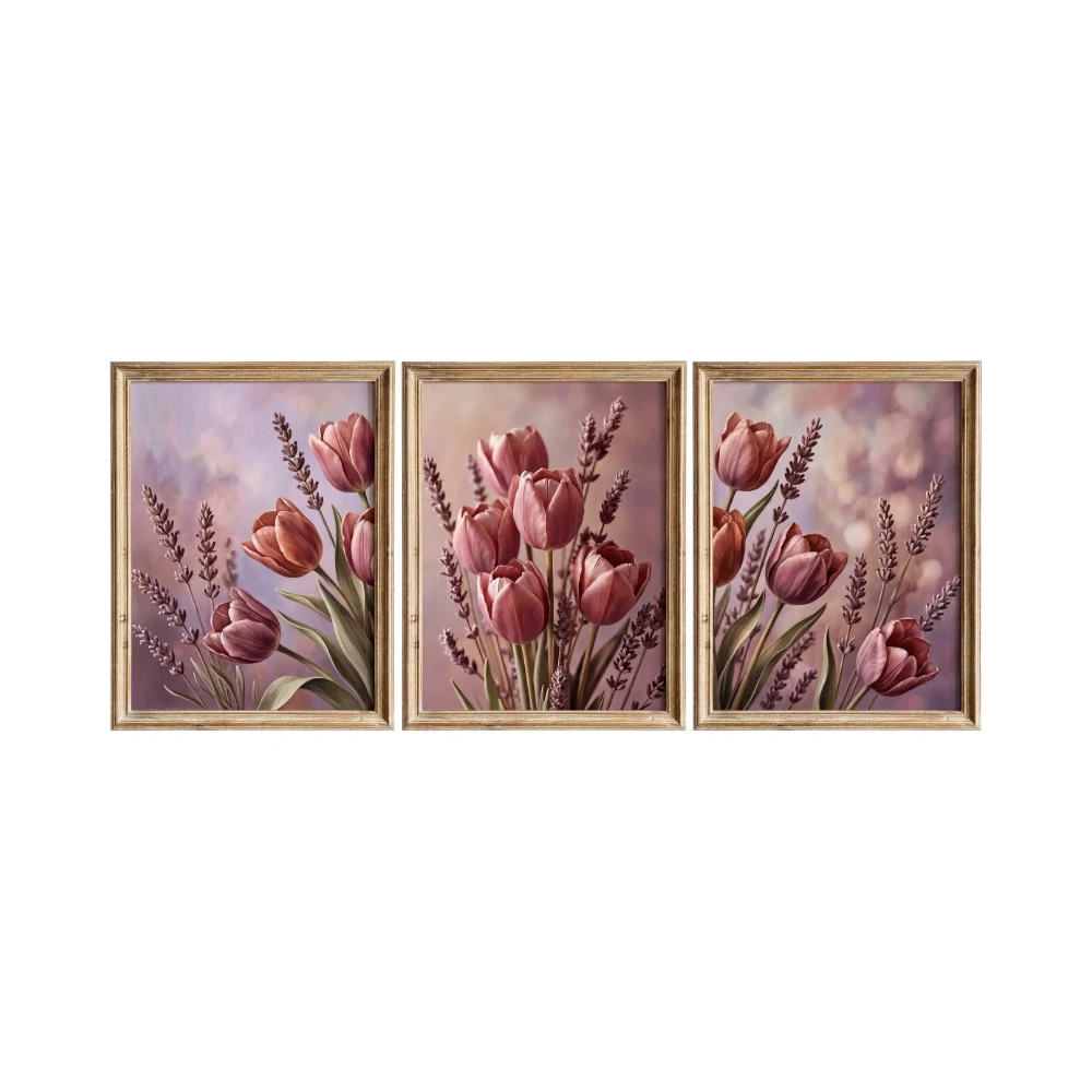 Yapışkanlı Keçe Tablo - Poster Çiçek (Model-104) 