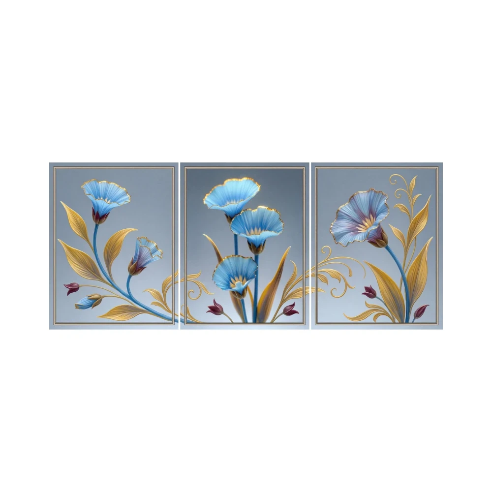 Yapışkanlı Keçe Tablo - Poster Çiçek (Model-111) 