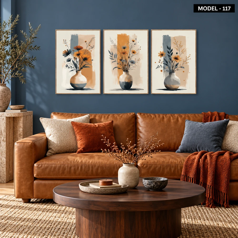 Yapışkanlı Keçe Tablo - Poster Çiçek (Model-117)