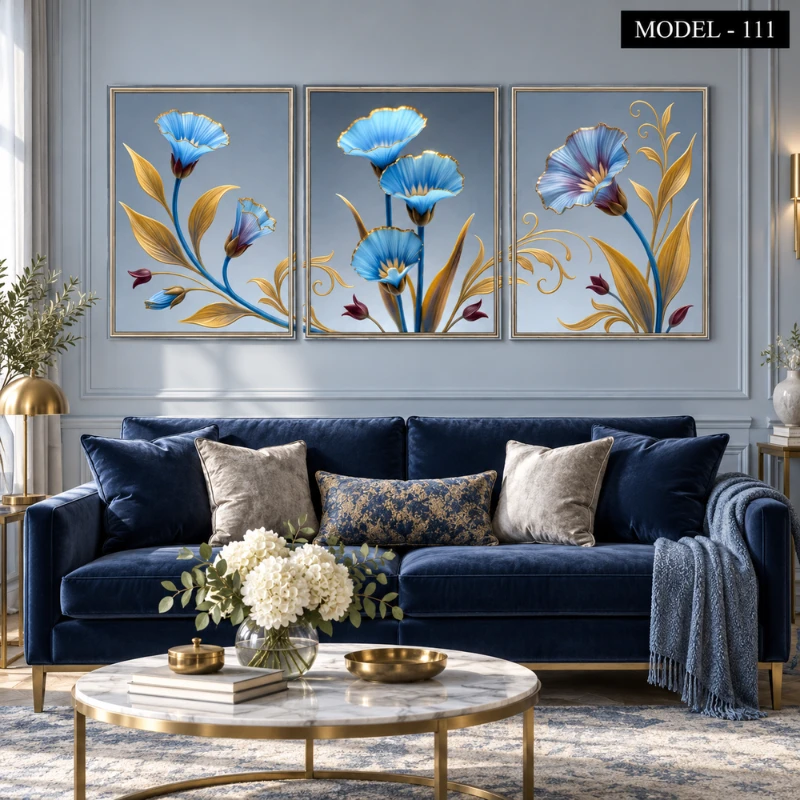 Yapışkanlı Keçe Tablo - Poster Çiçek (Model-111)