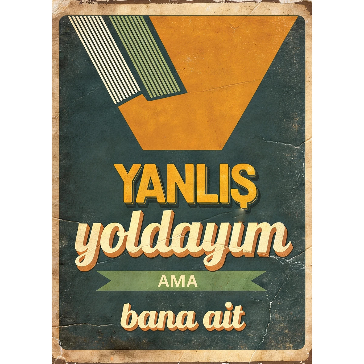 Statik Tutunma Özellikli Tablo - Poster Mizah (Model -13) 