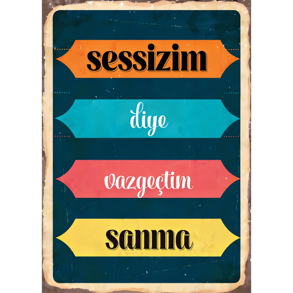 Statik Tutunma Özellikli Tablo - Poster Mizah (Model -21) 