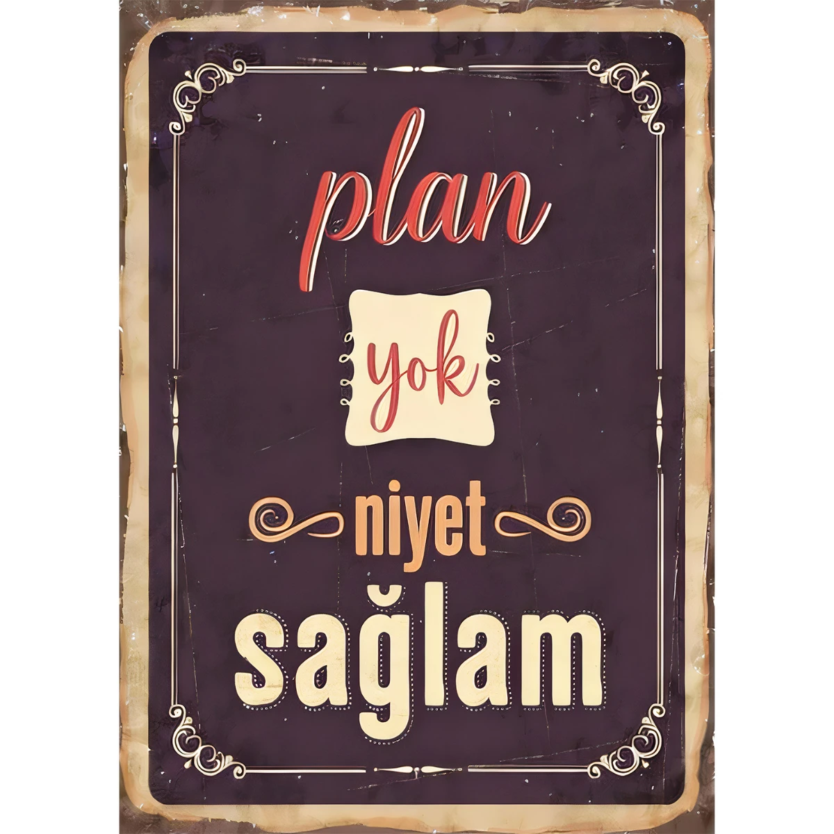 Statik Tutunma Özellikli Tablo - Poster Mizah (Model -23) 