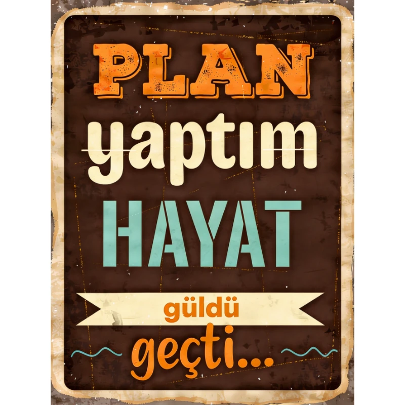 Statik Tutunma Özellikli Tablo - Poster Mizah (Model -12)