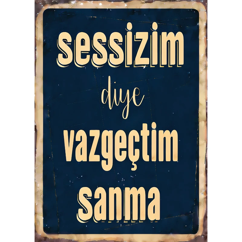 Statik Tutunma Özellikli Tablo - Poster Mizah (Model -14)