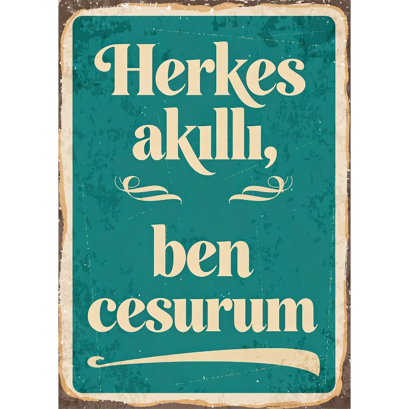 Statik Tutunma Özellikli Tablo - Poster Mizah (Model -17)