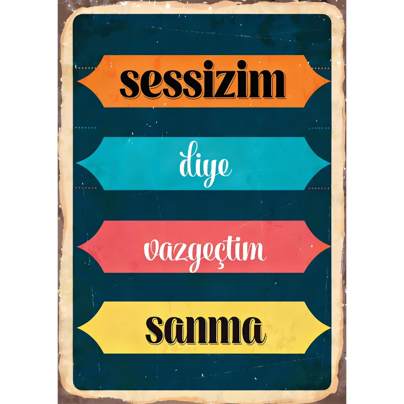 Statik Tutunma Özellikli Tablo - Poster Mizah (Model -21)