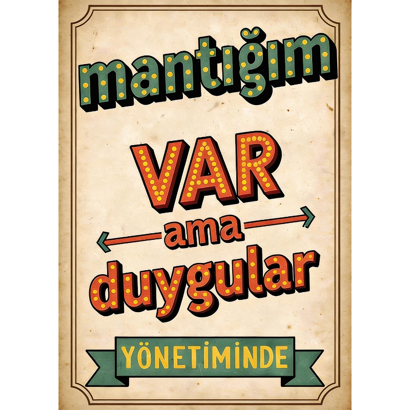 Statik Tutunma Özellikli Tablo - Poster Mizah (Model -22)