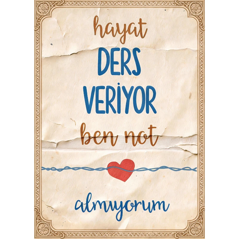 Statik Tutunma Özellikli Tablo - Poster Mizah (Model -25)