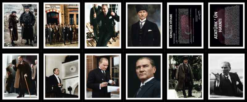 Statik Tutunma Özellikli Tablo - Poster Atatürk (Model- 10)