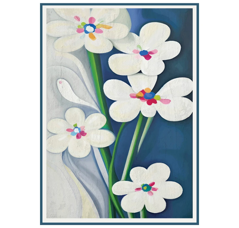 Statik Tutunma Özellikli Tablo - Poster Çiçek (Model- 60)