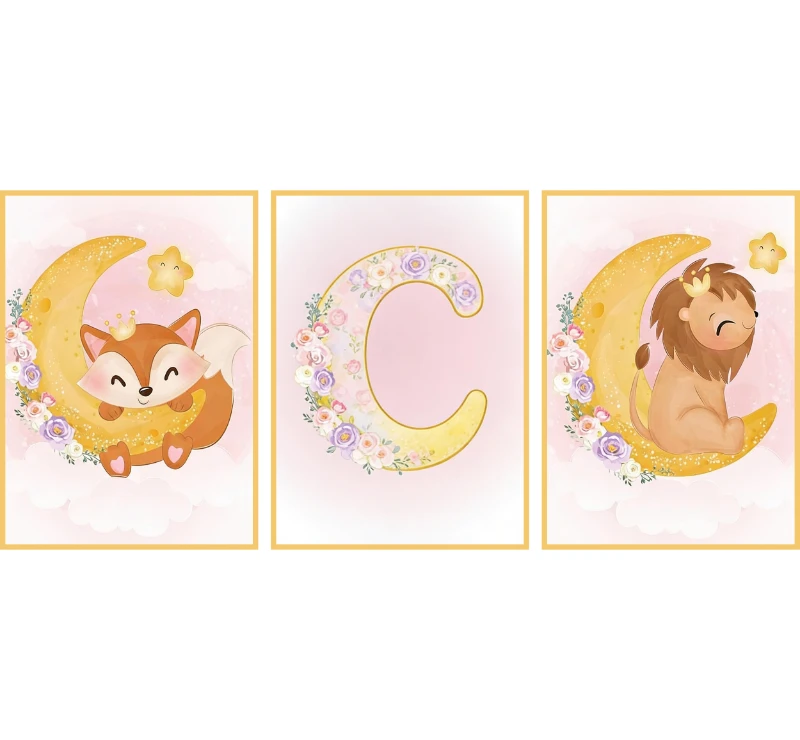 Statik Tutunma Özellikli Tablo - Poster Çocuk Odası (Model-29)