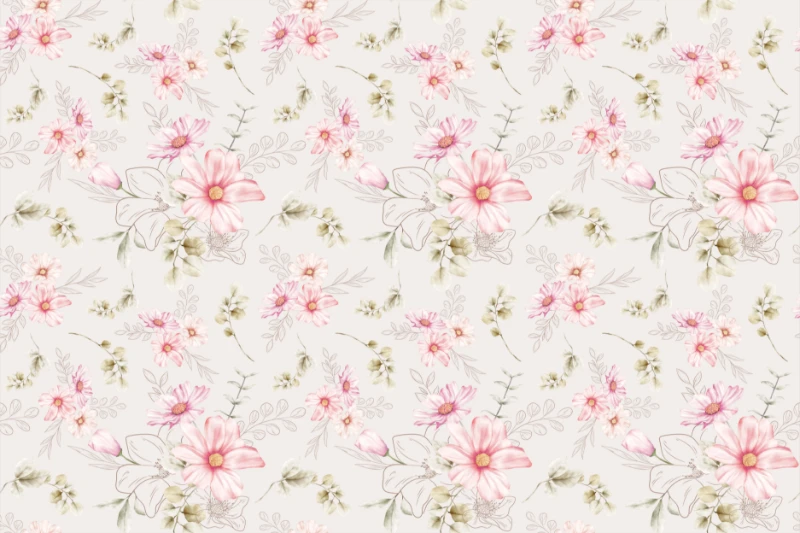 Duvar Kağıdı Çiçek Desen (Model -2055)