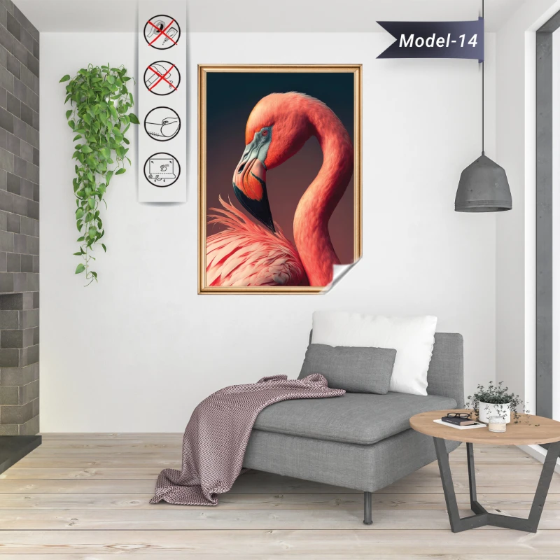 Statik Tutunma Özellikli Tablo - Poster Hayvan (Model-14)