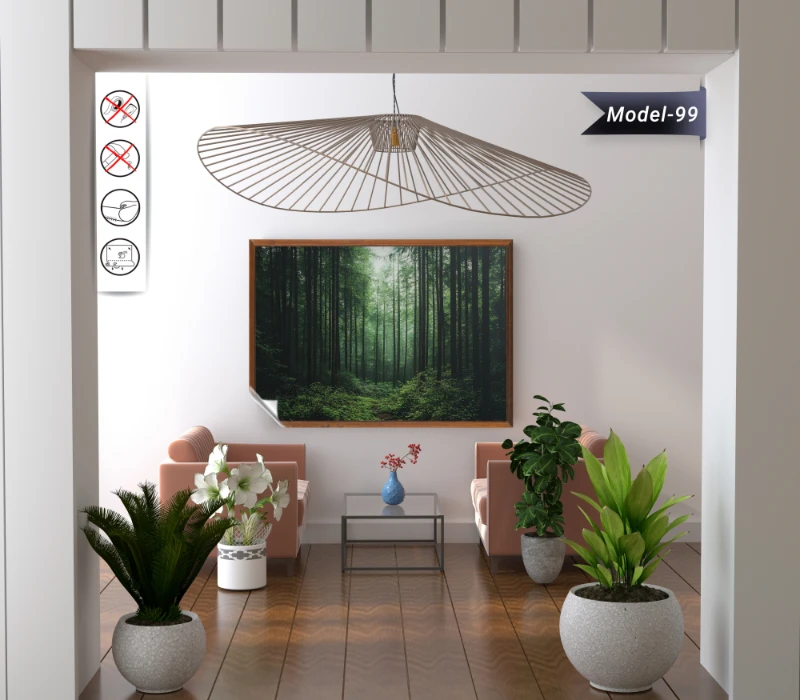 Statik Tutunma Özellikli Tablo - Poster Manzara (Model-99)