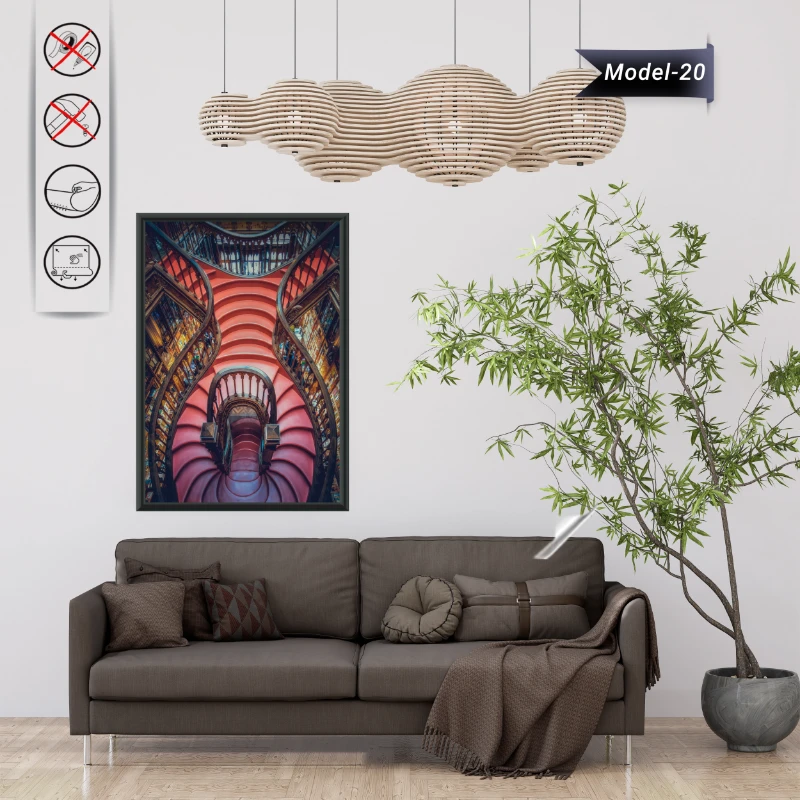 Statik Tutunma Özellikli Tablo - Poster Modern (Model-20)