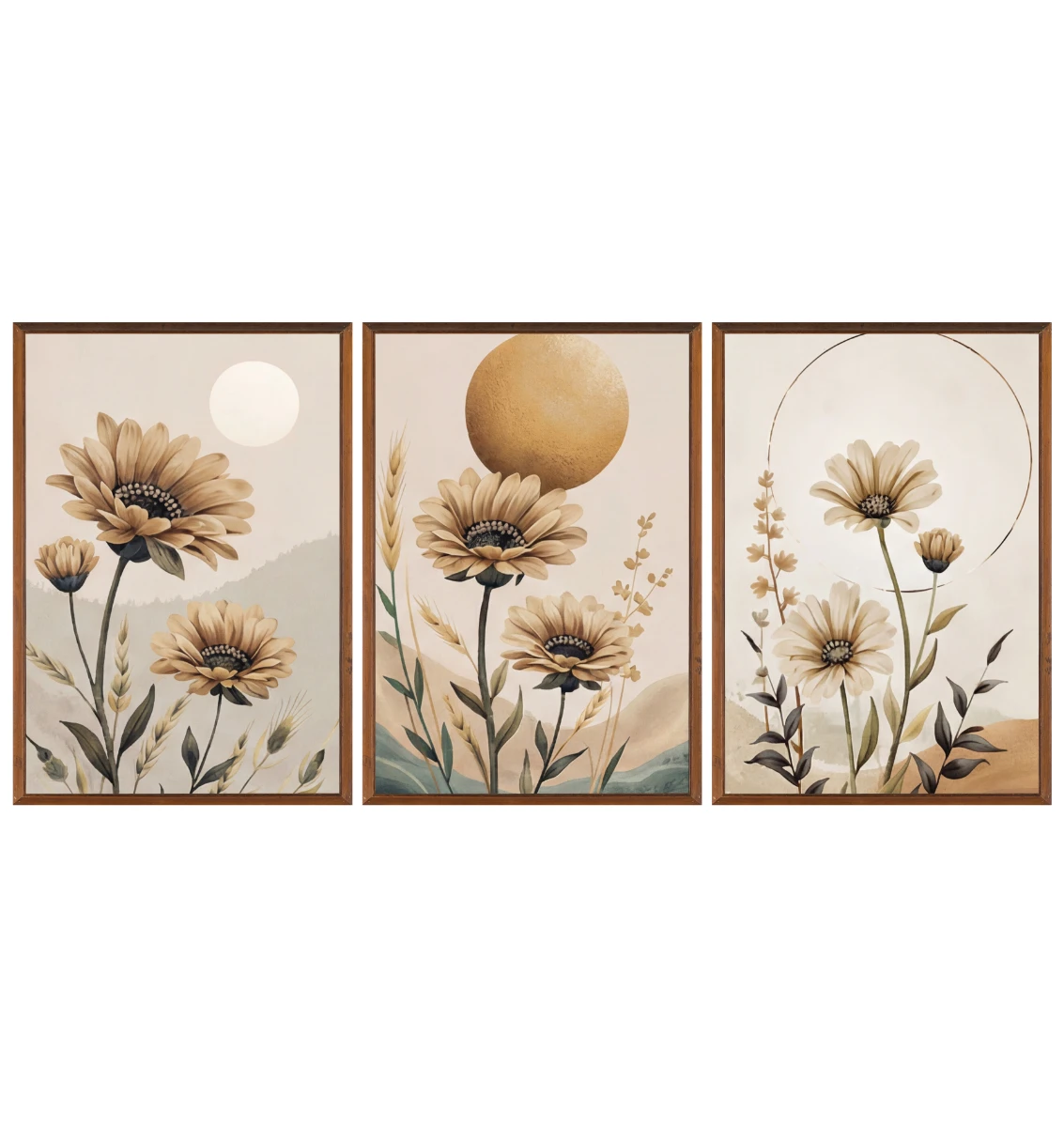 Statik Tutunma Özellikli Tablo - Poster Çiçek (Model- 72) 