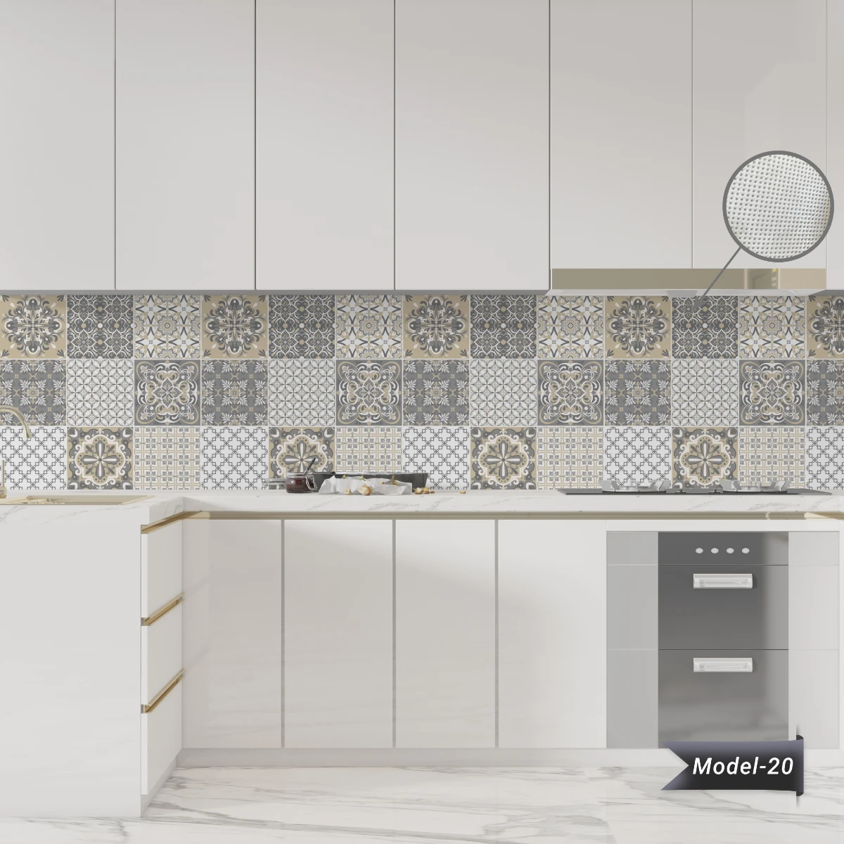 Yapışkanlı Tezgah Arası Kaplama (Model- 20)