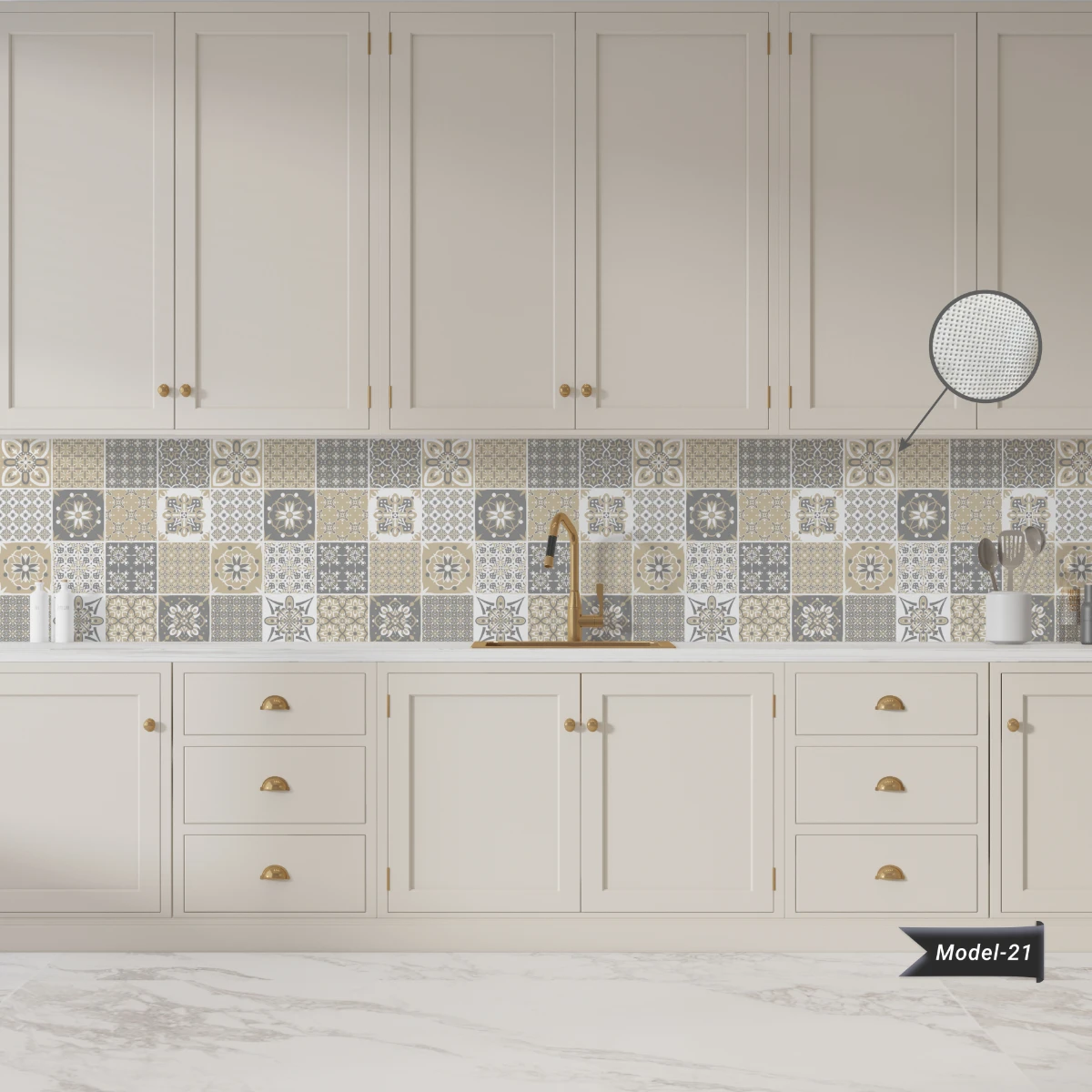 Yapışkanlı Tezgah Arası Kaplama (Model- 21)