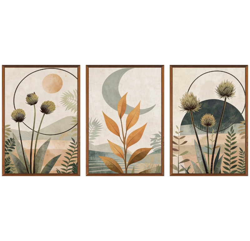 Statik Tutunma Özellikli Tablo - Poster Çiçek (Model- 71)