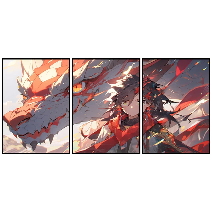 Statik Tutunma Özellikli Tablo - Poster Anime (Model- 2)