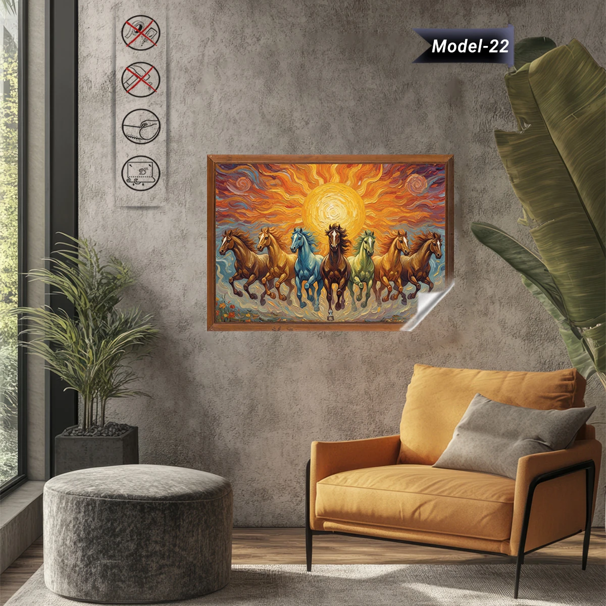 Statik Tutunma Özellikli Tablo - Poster Hayvan (Model-22)