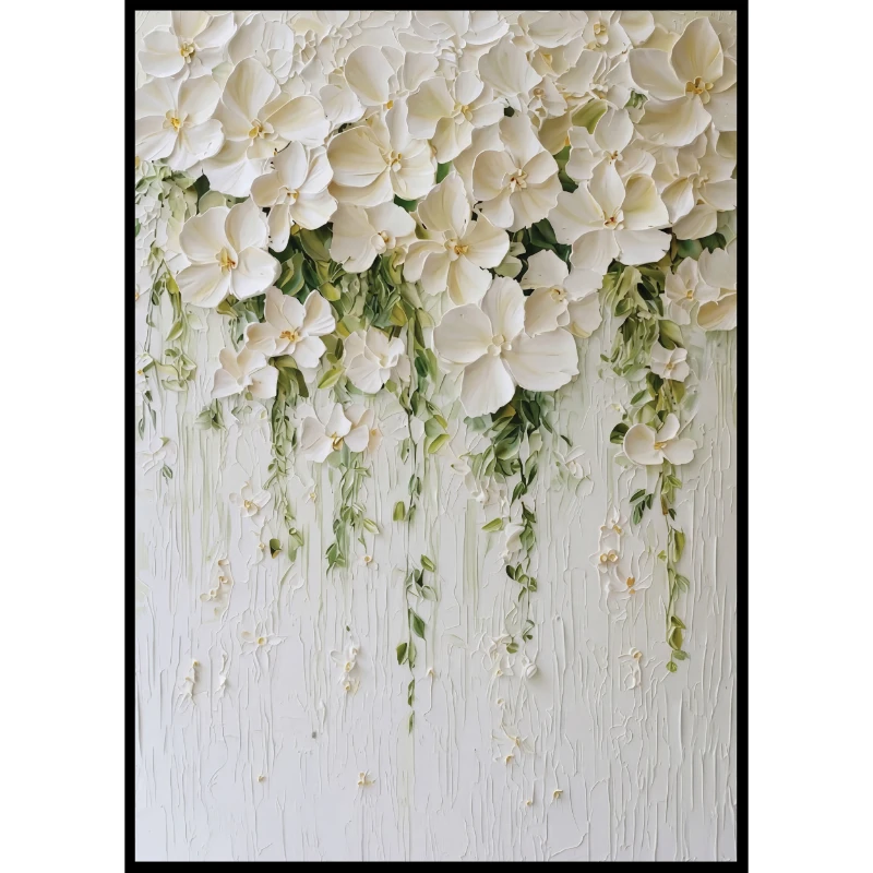 Statik Tutunma Özellikli Tablo - Poster Çiçek (Model-75)