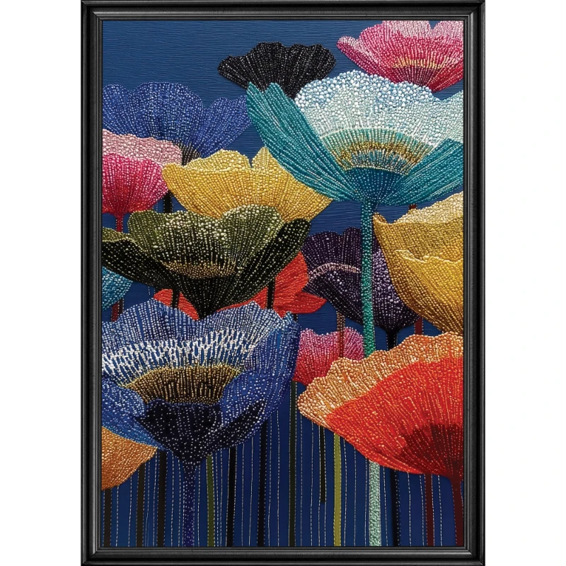 Statik Tutunma Özellikli Tablo - Poster Çiçek (Model-76)