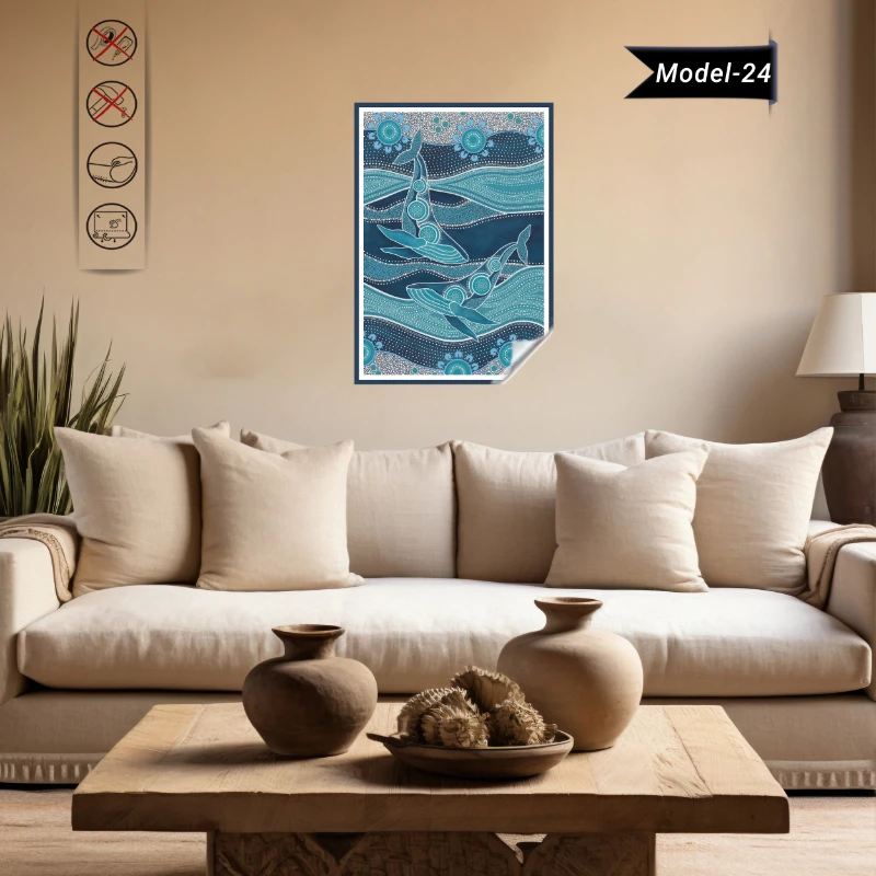 Statik Tutunma Özellikli Tablo - Poster Hayvan (Model-24)