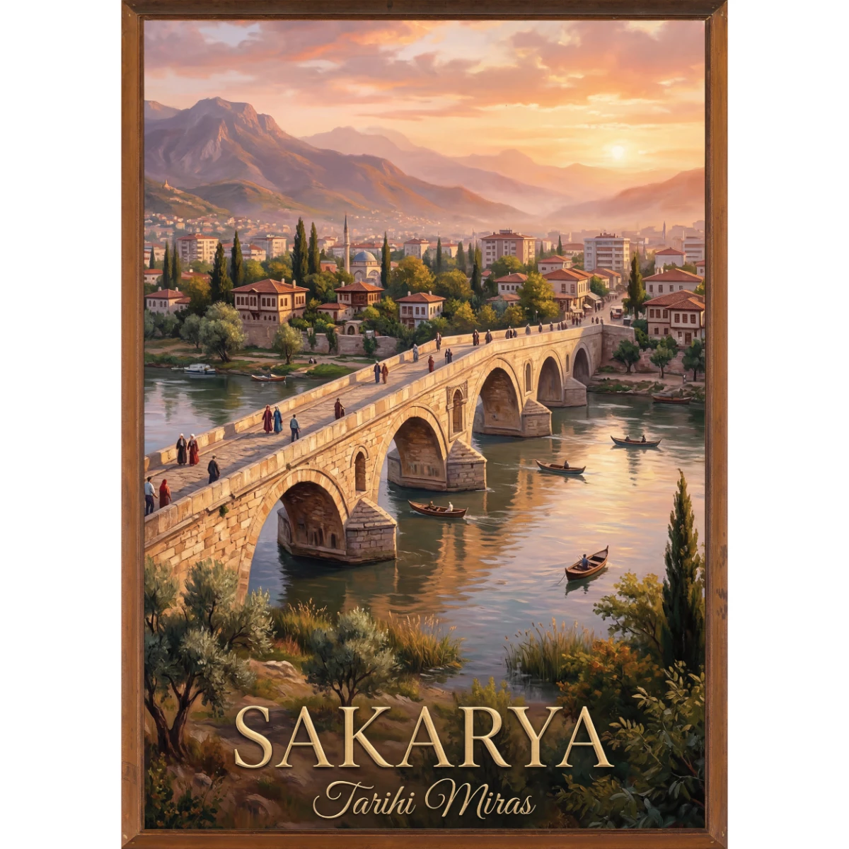 Türkiye İller Tablo - Poster Sakarya (Model-26) 