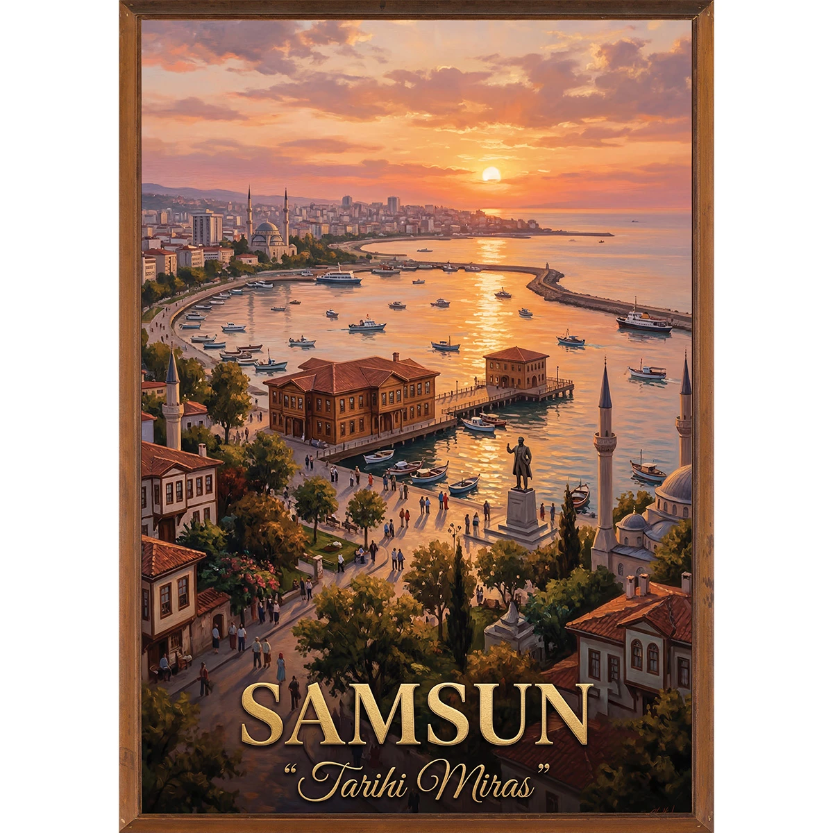 Türkiye İller Tablo - Poster Samsun (Model-27) 