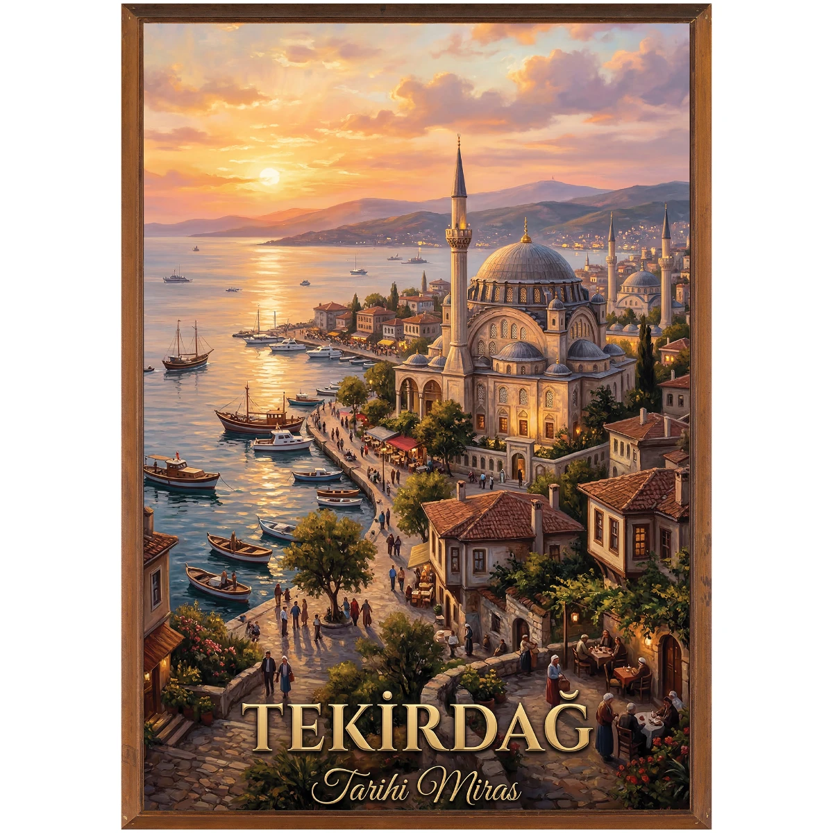 Türkiye İller Tablo - Poster Tekirdağ (Model-29) 