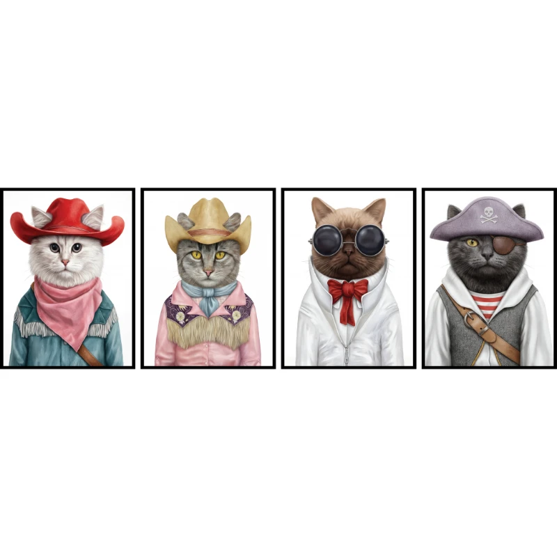 Statik Tutunma Özellikli Tablo - Poster Hayvan (Model- 6)