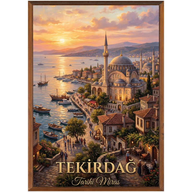 Türkiye İller Tablo - Poster Tekirdağ (Model-29)