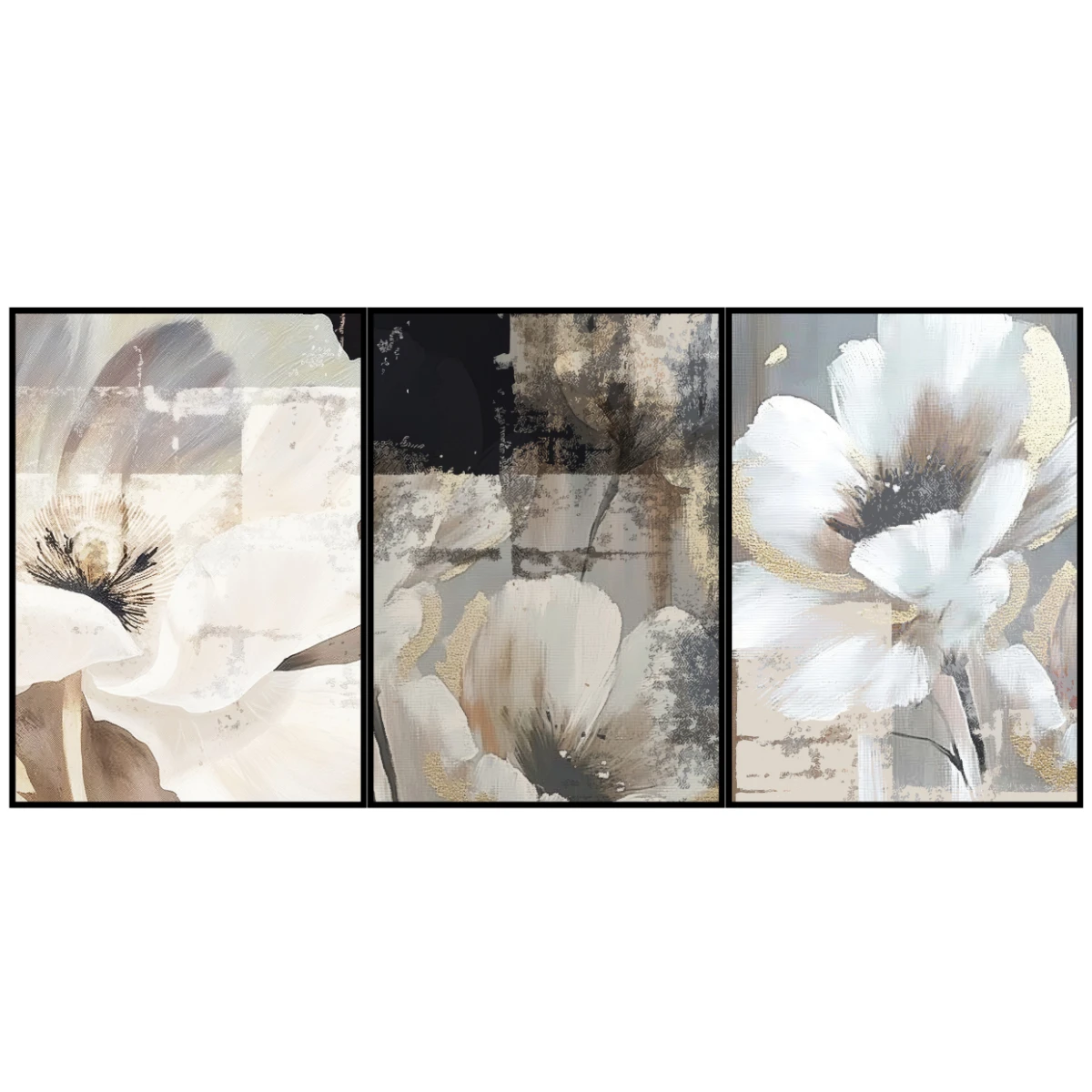 Statik Tutunma Özellikli Tablo - Poster Çiçek (Model- 77) 