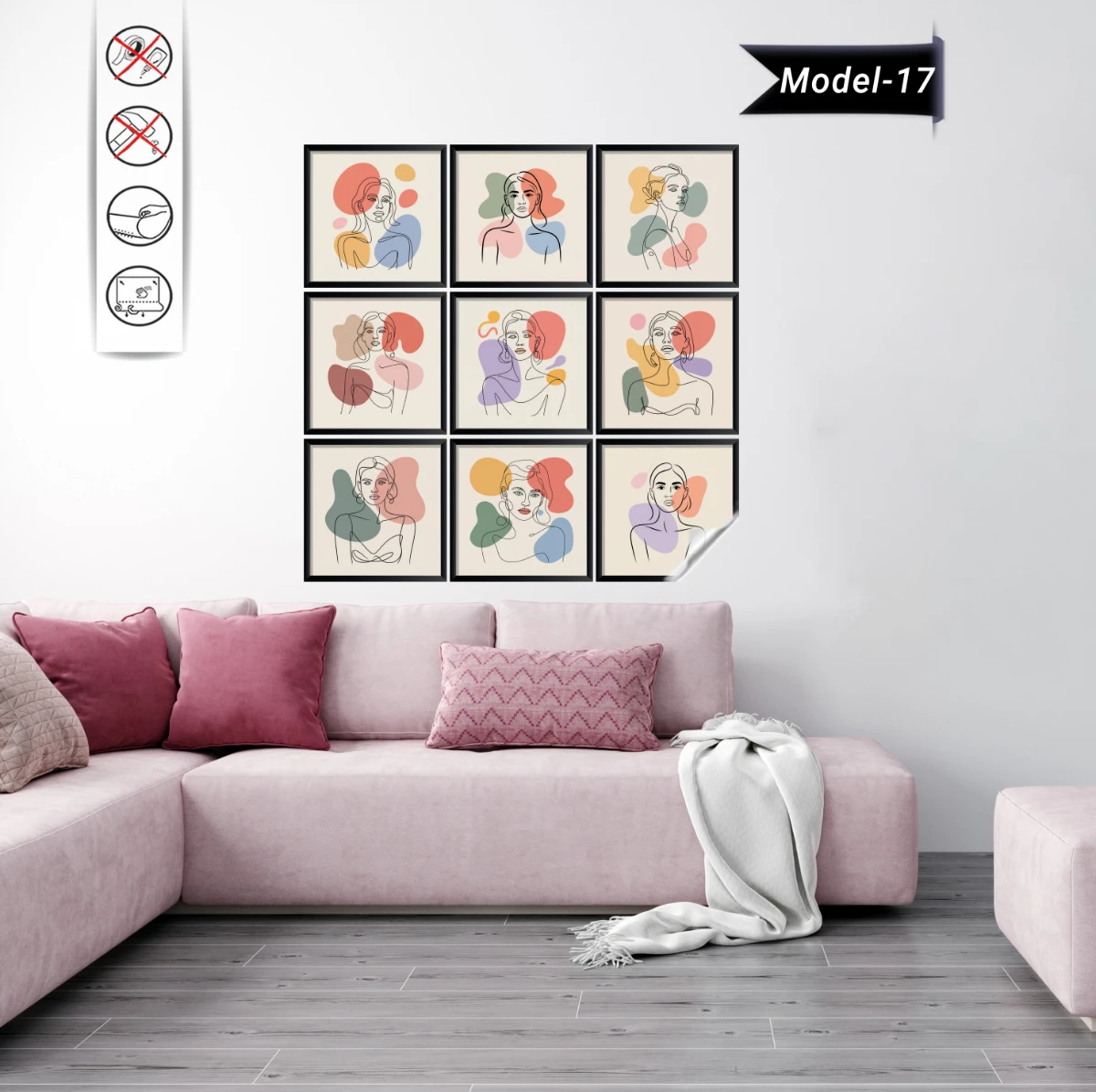 Statik Tutunma Özellikli 8 Mart Dünya Kadınlar Günü Tablo - Poster Özel Gün ( Model -17)