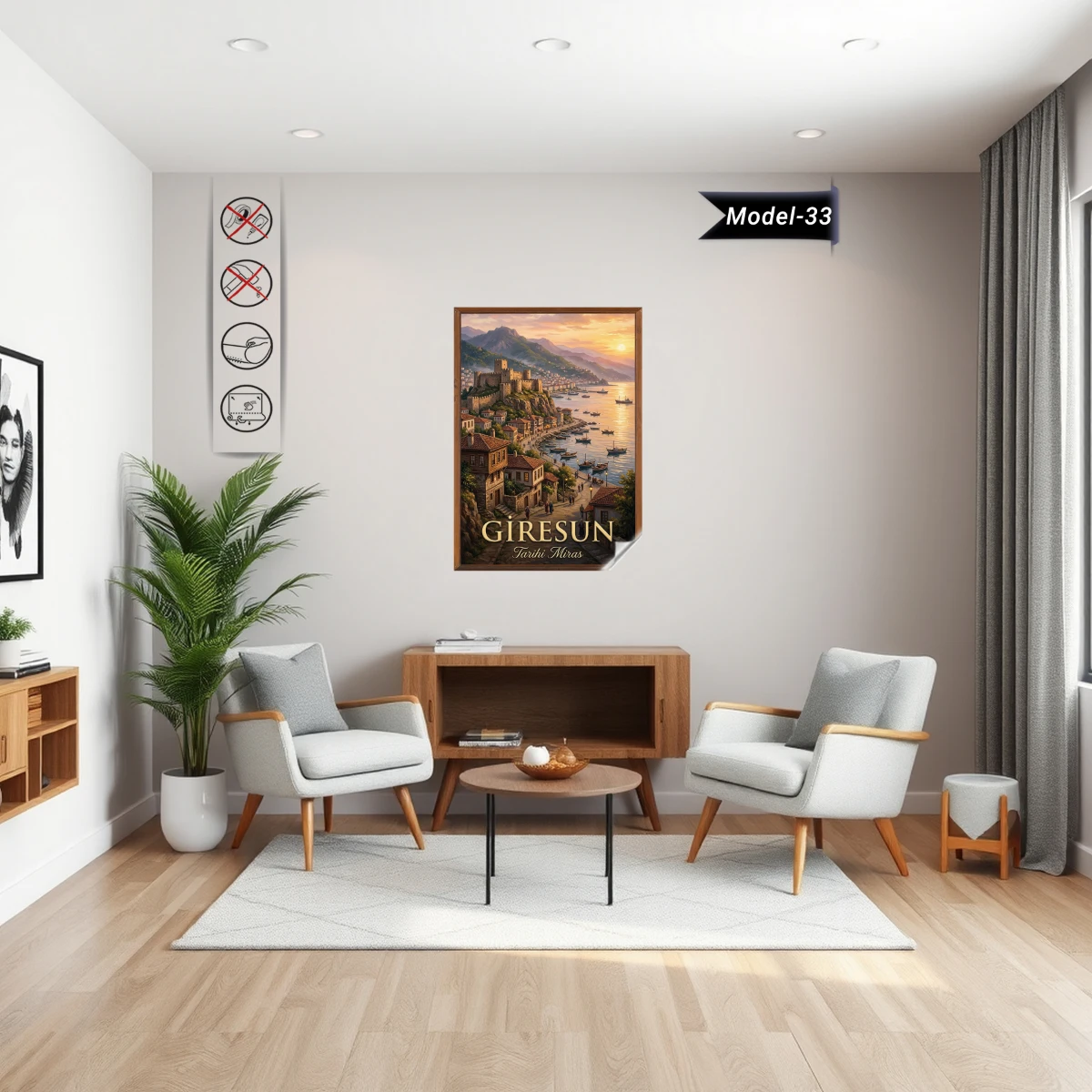 Türkiye İller Tablo - Poster Giresun (Model-33)