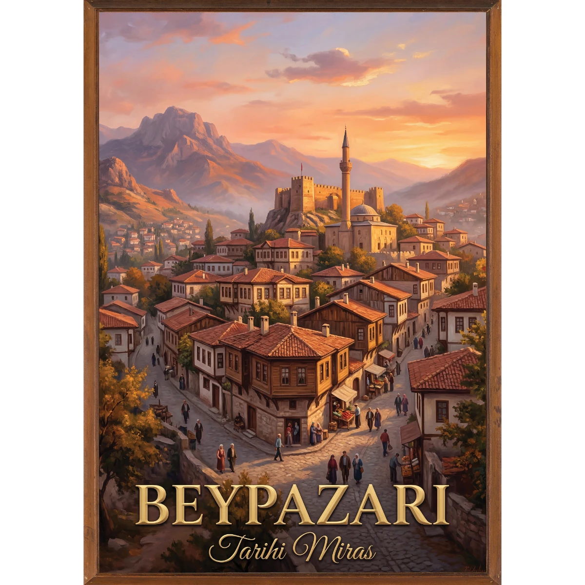 Türkiye İller Tablo - Poster Beypazarı (Model-35) 