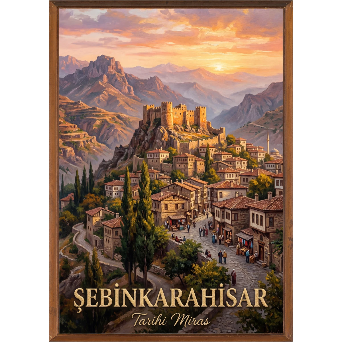 Türkiye İller Tablo - Poster Şebinkarahisar (Model-34) 