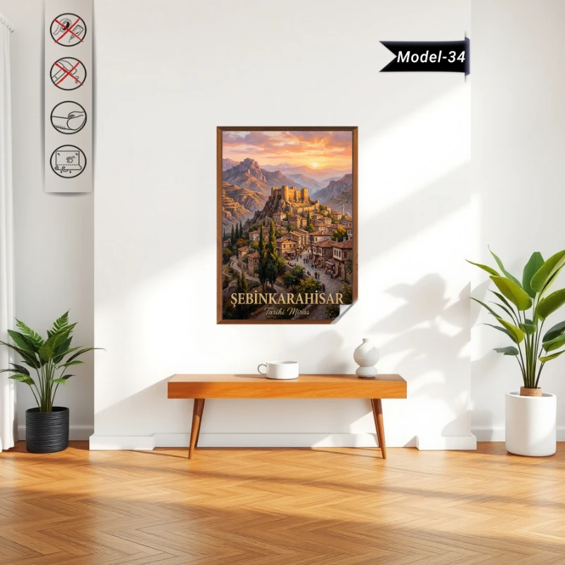 Türkiye İller Tablo - Poster Şebinkarahisar (Model-34)