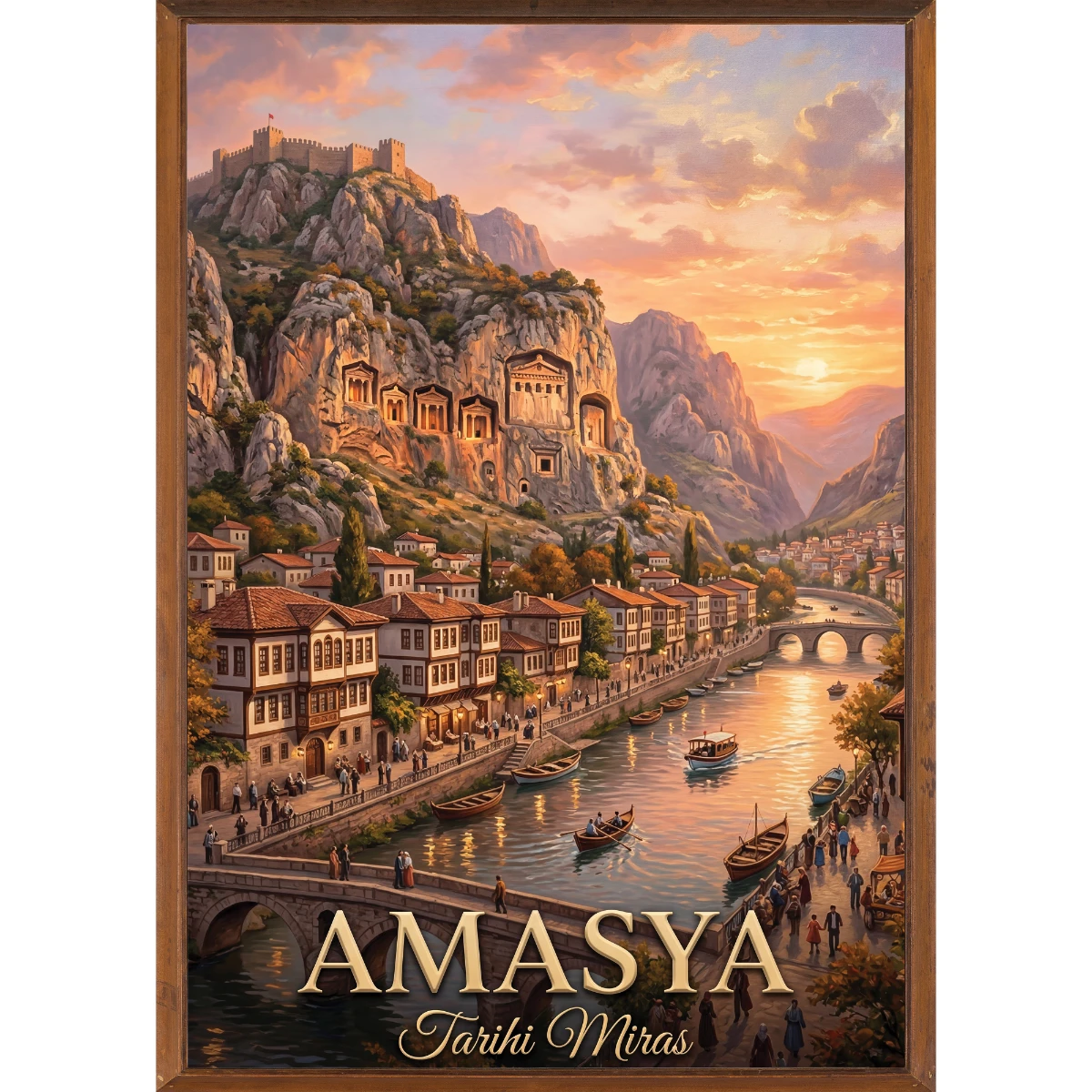 Türkiye İller Tablo - Poster Amasya (Model-39) 