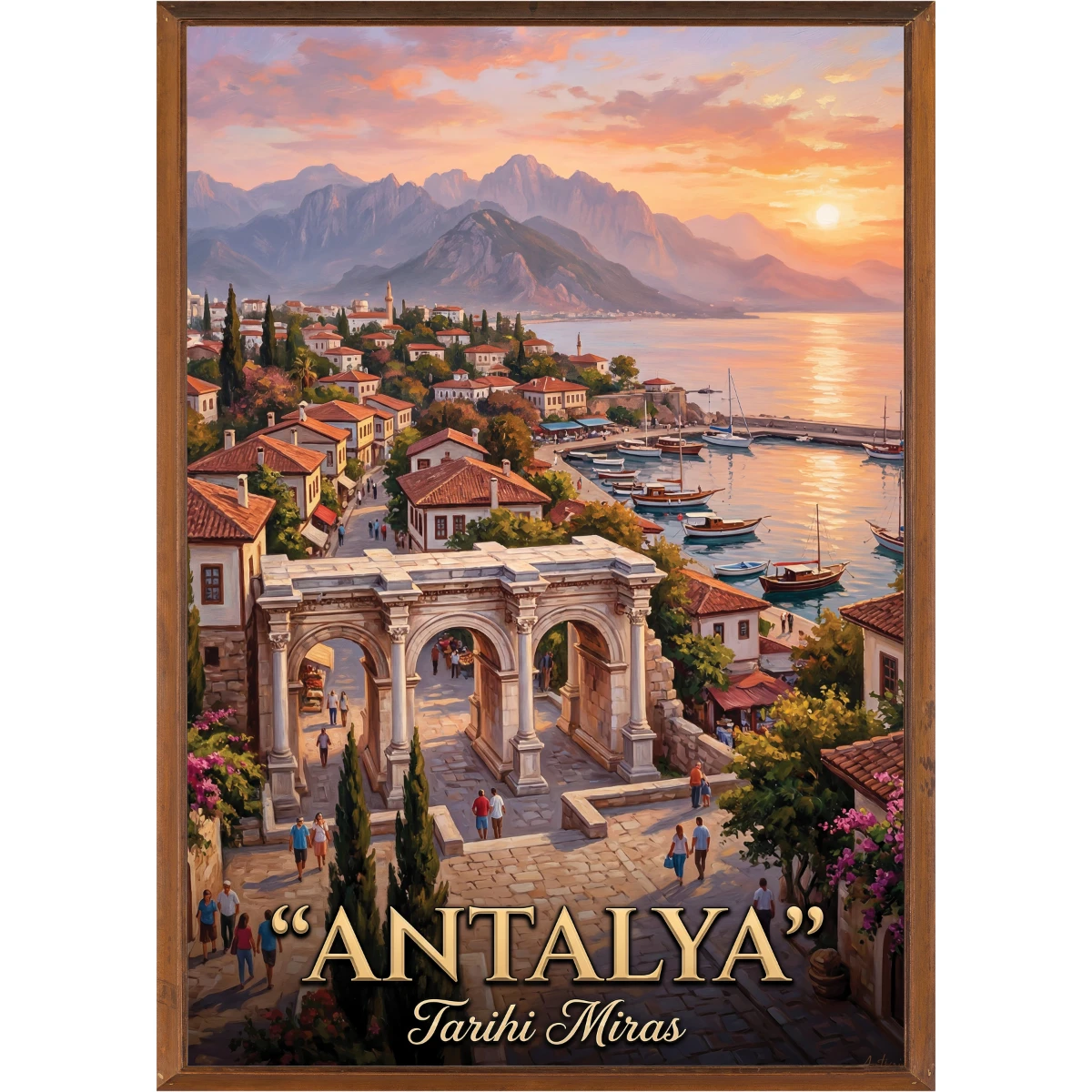 Türkiye İller Tablo - Poster Antalya (Model-42) 