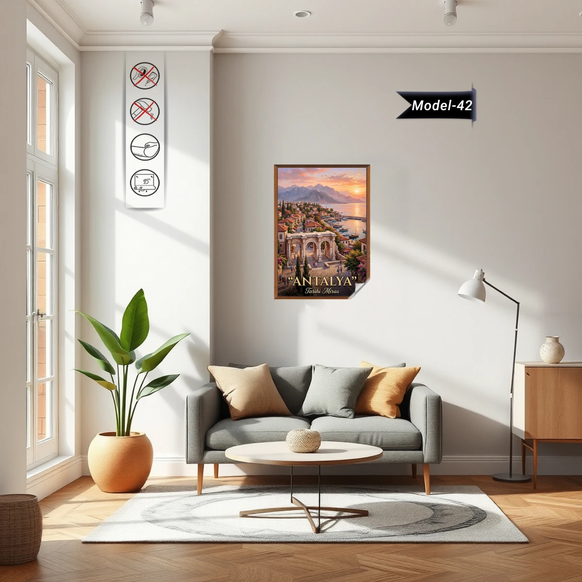 Türkiye İller Tablo - Poster Antalya (Model-42)