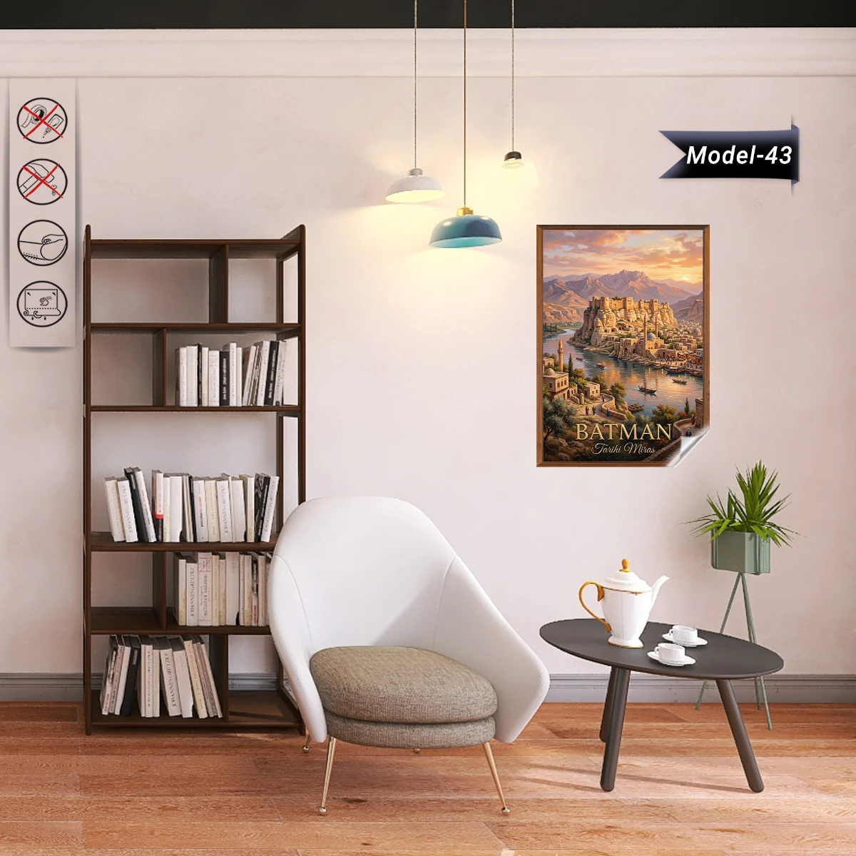 Türkiye İller Tablo - Poster Batman (Model-43)