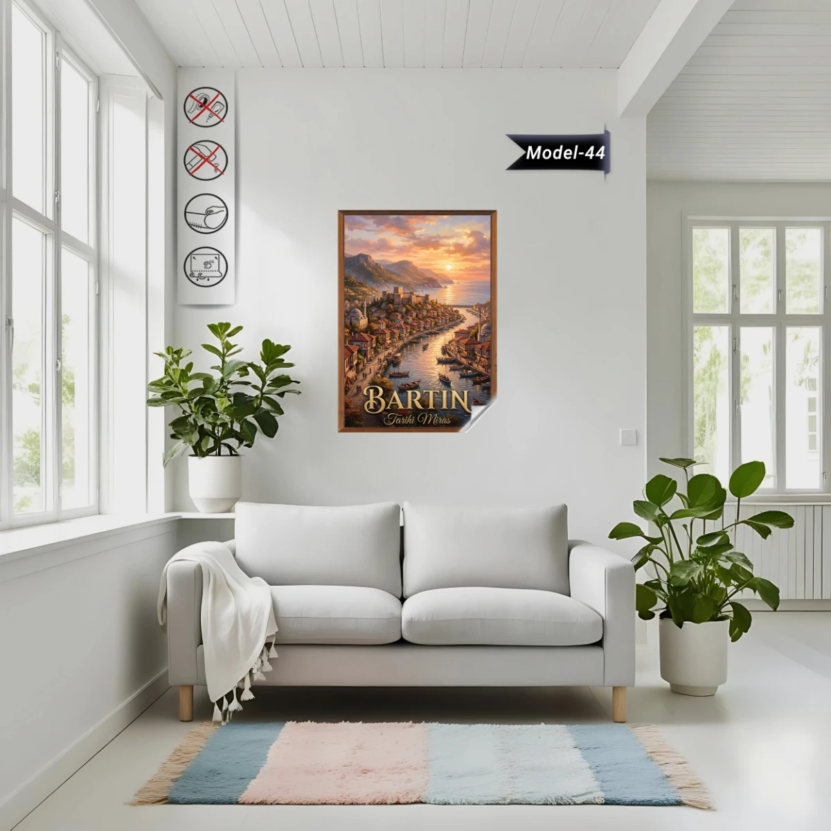 Türkiye İller Tablo - Poster Bartın (Model-44)