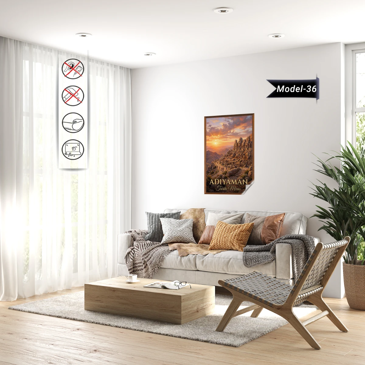 Türkiye İller Tablo - Poster Adıyaman (Model-36)