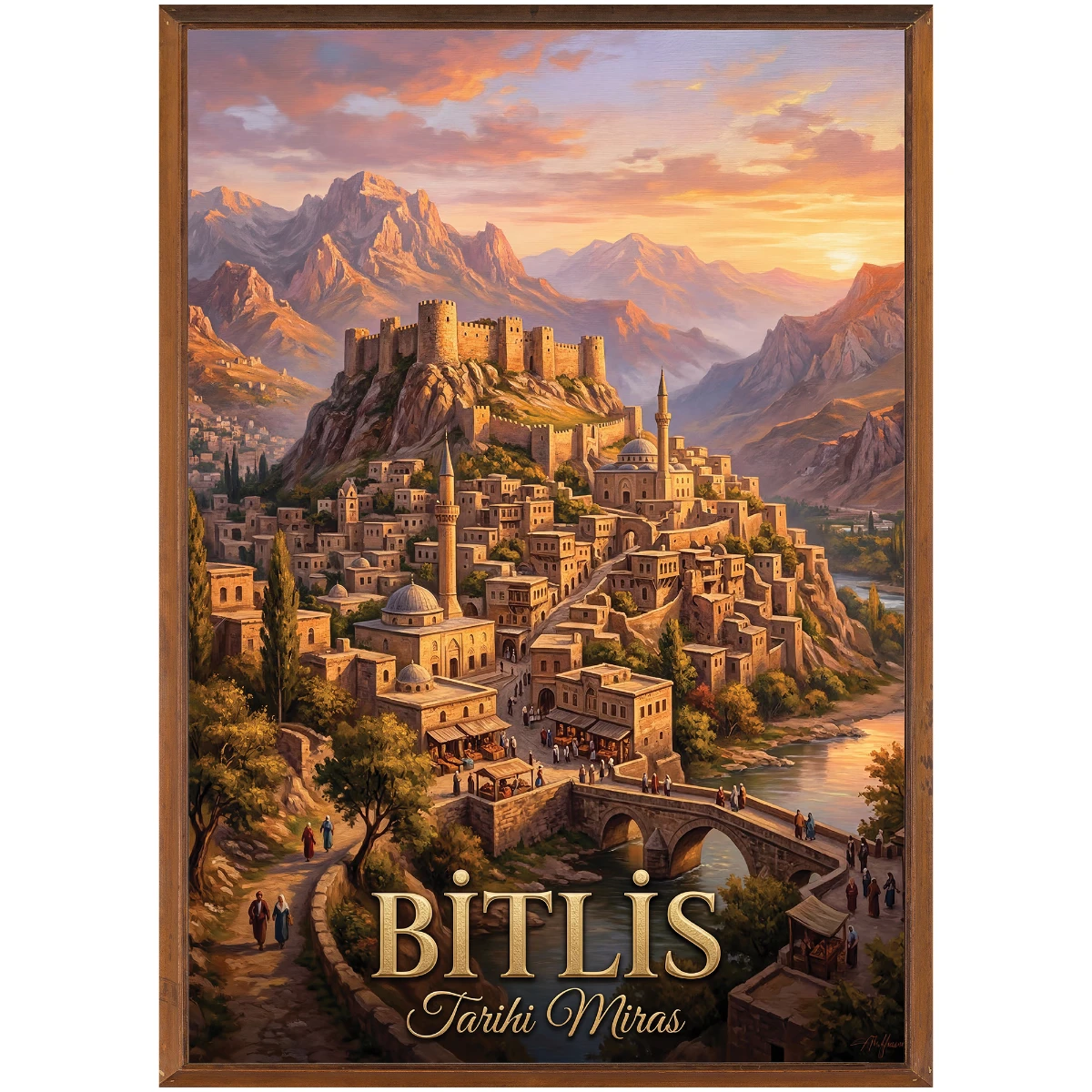 Türkiye İller Tablo - Poster Bitlis (Model-48) 