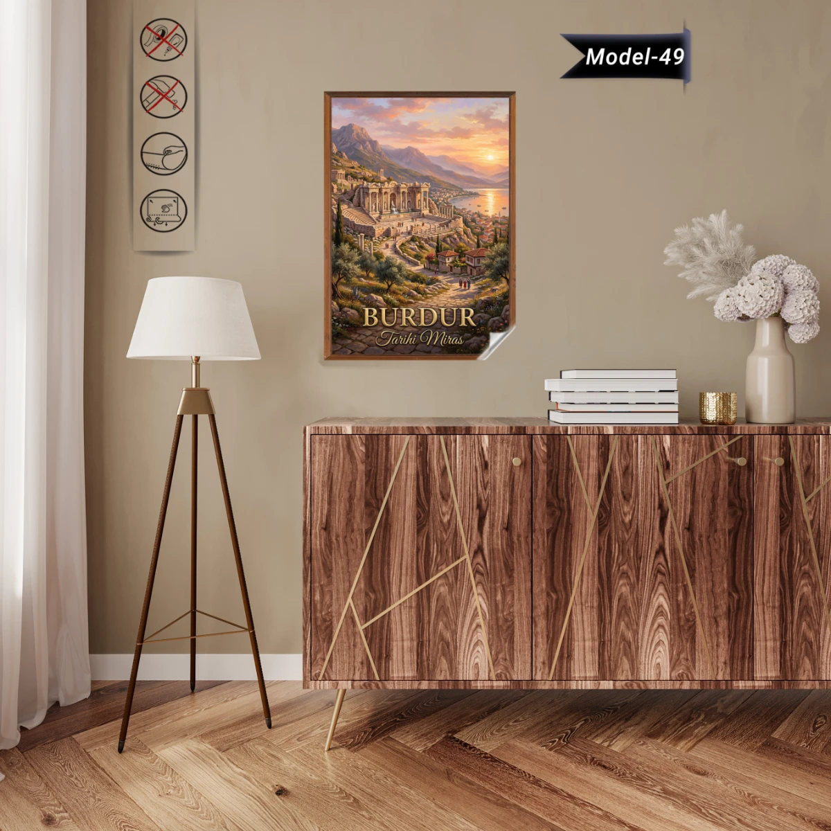 Türkiye İller Tablo - Poster Burdur (Model-49)