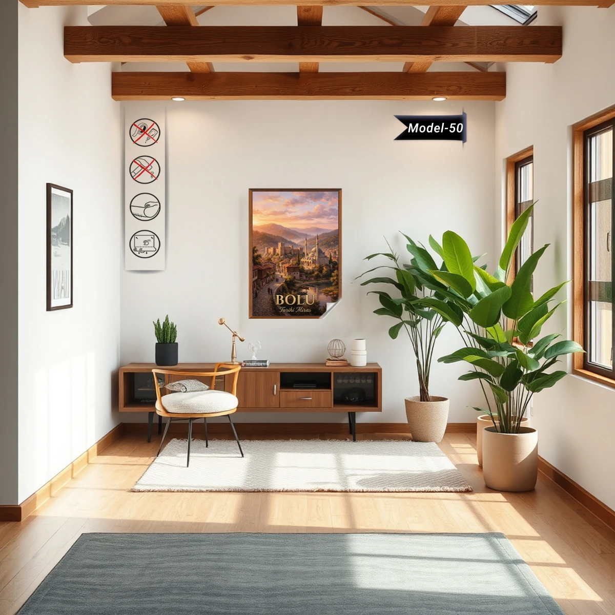 Türkiye İller Tablo - Poster Bolu (Model-50)